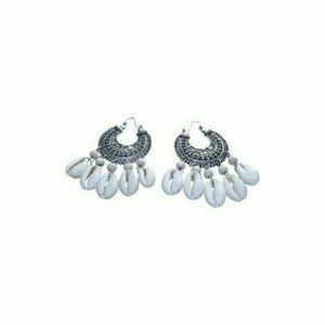 3" Bohemian Cowrie Shell Earrings
